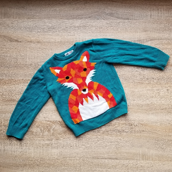 H&M euc/vguc fox sweater 2-4 years - Picture 2 of 14